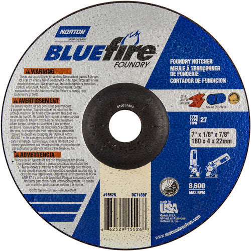 7″ × 1/8″ × 7/8″ BlueFire Non-Woven Depressed Center Wheel Type 27 24 Grit - All Tool & Supply