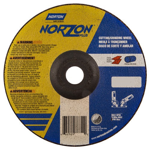 7″ × 1/8″ × 7/8″ NorZon Plus Non-Woven Depressed Center Wheel Type 27 - All Tool & Supply