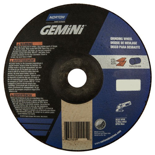 7″ × 1/4″ × 7/8″ Gemini Non-Woven Depressed Center Wheel Type 28 Saucer Aluminum Oxide - All Tool & Supply