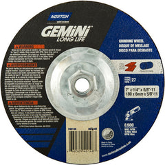 ‎7 × 1/4 × 5/8 - 11″ Gemini Long Life Grinding Wheel A 24 S Type 27 - All Tool & Supply