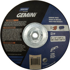 9″ × 1/4″ × 5/8″ Gemini Non-Woven Depressed Center Wheel Type 28 Saucer - All Tool & Supply