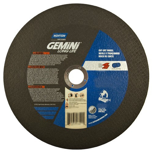 10″ × 7/64″ × 1″ Gemini Chopsaw Type 01 Straight Cut-Off Wheel Aluminum Oxide - All Tool & Supply