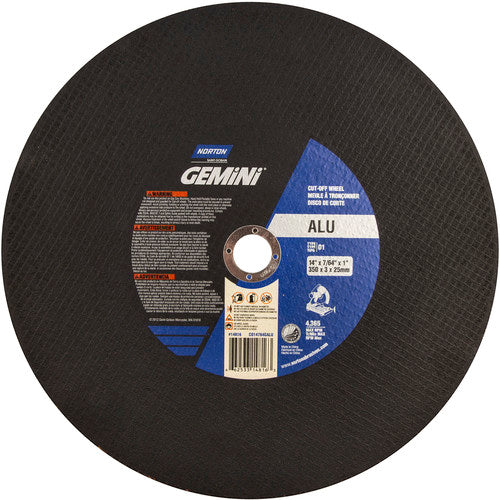 14″ × 7/64″ × 1″ Gemini Chopsaw Type 01 Straight Cut-Off Wheel Aluminum Oxide - All Tool & Supply