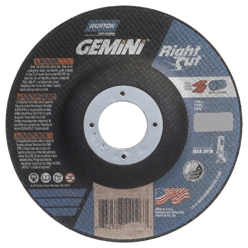 ‎4-1 /2″ × 0.045″ × 7/8″ Gemini Right Angle Cut-Off Wheel Type 27/42 Aluminum Oxide - All Tool & Supply