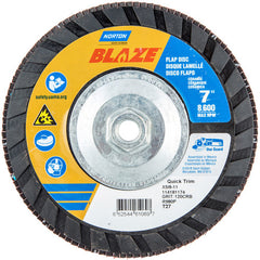 ‎7 × 5/8 - 11″ Blaze Plastic Flat Flap Disc Type 27 120 Grit R980P Premium Ceramic Alumina - All Tool & Supply