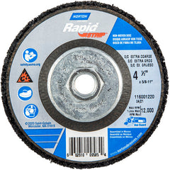 ‎4-1/2 × 5/8 - 11″ Bear-Tex Rapid Strip Non-Woven Depressed Center Disc Silicon Carbide Extra Coarse Grit Type 27 - All Tool & Supply