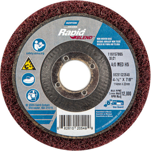 ‎4-1/2″ × 7/8″ Rapid Prep Depressed Center Finishing Wheel 150-180 Grit Aluminum Oxide - All Tool & Supply