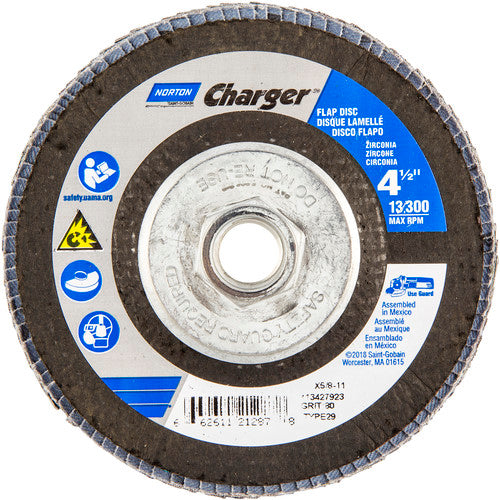 ‎4-1/2″ × 1/4″ × 5/8″ Charger R822 Flap Disc Type 29 Conical 80 Grit - All Tool & Supply