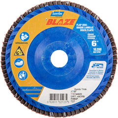 6 × 7/8″ Blaze Plastic Flat Flap Disc Type 27 40 Grit R980P Premium Ceramic Alumina - All Tool & Supply