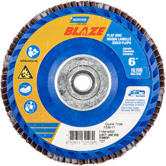 ‎6 × 5/8 - 11″ Blaze Plastic Flat Flap Disc Type 27 40 Grit R980P Premium Ceramic Alumina - All Tool & Supply