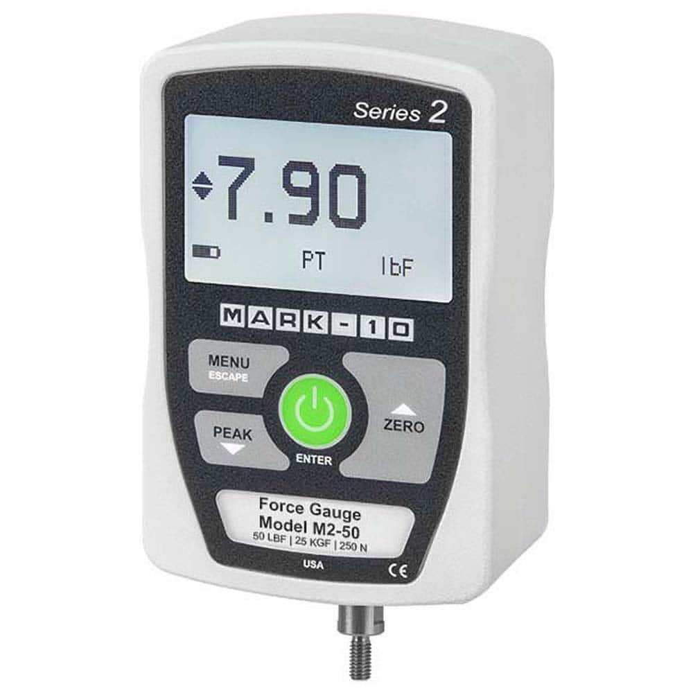 Mark-10 - Digital Tension & Compression Force Gages Capacity (lbf): 50.00 Capacity (N): 250.00 - All Tool & Supply