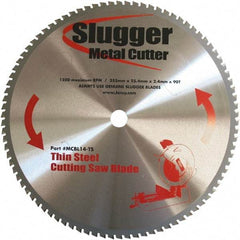 Fein - 14" Diam, 1" Arbor Hole Diam, 90 Tooth Wet & Dry Cut Saw Blade - Carbide-Tipped, Standard Round Arbor - All Tool & Supply