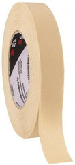 3M - 24mm Wide x 55 m Long Tan Paper Masking Tape - Series 501+, 7.3 mil Thick, 26 In/Lb Tensile Strength - All Tool & Supply