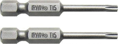 Irwin - 3 Piece, Torx Handle, Power Bit Set - 0.05 to 1/4" Hex, 1/4" Hex Drive - All Tool & Supply