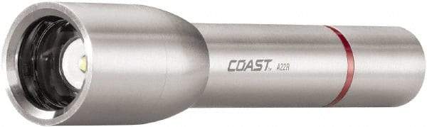 Coast Cutlery - White LED Bulb, 340 Lumens, Industrial/Tactical Flashlight - Silver Stainless Steel Body, 3 AA Batteries Included - All Tool & Supply