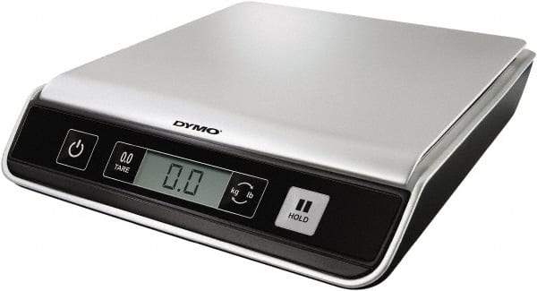 Dymo - 9.2" Base, 25 Lb Capacity, Digital Scale - 0.01 Lb, 0.2 oz & 5 g Graduation, USB Cable from Computer or (3) AAA Batteries - All Tool & Supply