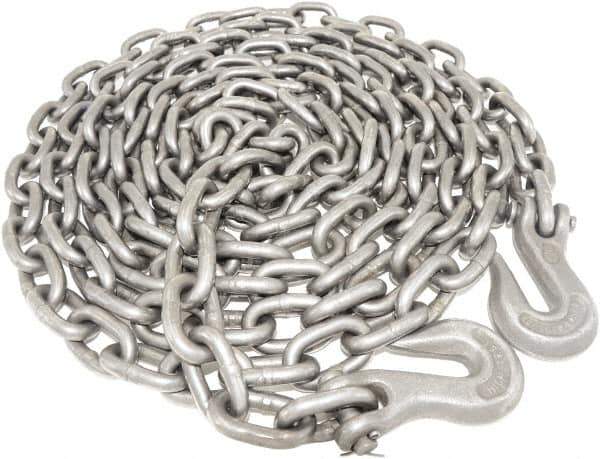 Value Collection - 3/8" Welded Tie Down Chain - 5,400 Lb Capacity, Grade 43, Self-Colored Finish - All Tool & Supply