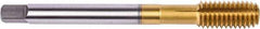 Union Butterfield - #10-32 UNF 2B Modified Bottoming Thread Forming Tap - Powdered Metal High Speed Steel, TiN Finish, 2.756" OAL, 0.512" Thread Length, Right Hand Thread, Series 1681AP - All Tool & Supply