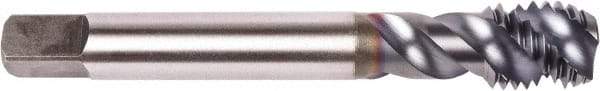 Union Butterfield - 7/8-14 UNF 4 Flute 2B Modified Bottoming Spiral Flute Tap - Powdered Metal, TiCN Finish, 4.921" OAL, Right Hand Flute, Right Hand Thread, Series 1676AP - All Tool & Supply