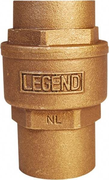 Legend Valve - 1" Lead Free Bronze Check Valve - Inline, C x C Sweat, 250 WOG - All Tool & Supply