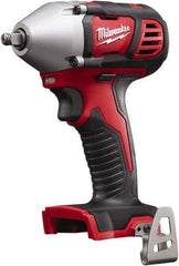 Milwaukee Tool - 3/8" Drive 18 Volt Pistol Grip Cordless Impact Wrench & Ratchet - 0 to 2,200 RPM, 0 to 3,200 BPM, 167 Ft/Lb Torque, Lithium-Ion Batteries Not Included - All Tool & Supply