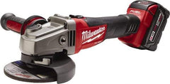 Milwaukee Tool - 4-1/2 & 5" Wheel Diam, 8,500 RPM, Cordless Angle & Disc Grinder - 5/8-11 Spindle, 18 Volts - All Tool & Supply