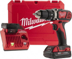 Milwaukee Tool - 18 Volt 1/2" Chuck Pistol Grip Handle Cordless Drill - 0-400 & 0-1800 RPM, Keyless Chuck, Reversible, 2 Lithium-Ion Batteries Included - All Tool & Supply