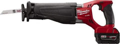 Milwaukee Tool - 18V, 0 to 3,000 SPM, Cordless Reciprocating Saw - 1-1/8" Stroke Length, 18-1/2" Saw Length, 1 Lithium-Ion Battery Included - All Tool & Supply