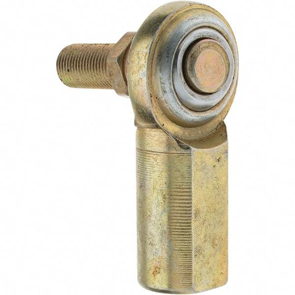 Value Collection - Female Spherical Rod End with Stud - 3/8-24, Steel with Steel Raceway - All Tool & Supply