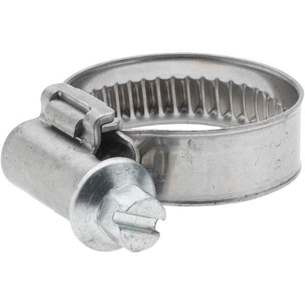 Value Collection - 16 to 25mm Diam, Stainless Steel Worm Drive Clamp - 9mm Wide - All Tool & Supply