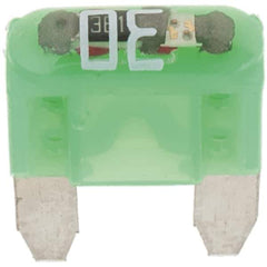 Value Collection - 30 Amp, 32 VDC, Automotive Fuse - 10.83" Long, Green, Littlefuse MIN030 - All Tool & Supply