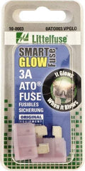 Value Collection - 3 Amp, Automotive Fuse - Violet, Littlefuse ATO003 - All Tool & Supply