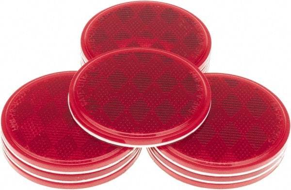 Value Collection - 3" Diam, Red Lens & Reflector - Acrylic - All Tool & Supply