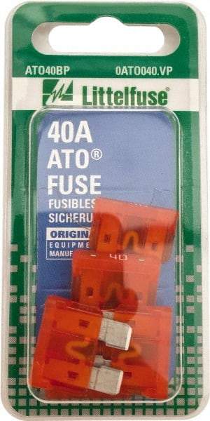 Value Collection - 40 Amp, 32 VAC/VDC, Automotive Fuse - 3/4" Long, Orange, Littlefuse ATO040 - All Tool & Supply