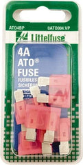 Value Collection - 4 Amp, 32 VAC/VDC, Automotive Fuse - 3/4" Long, Pink, Littlefuse ATO004 - All Tool & Supply