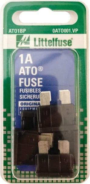 Value Collection - 1 Amp, 32 VAC/VDC, Automotive Fuse - 3/4" Long, Black, Littlefuse ATO001 - All Tool & Supply