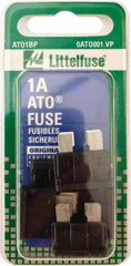 Value Collection - 1 Amp, 32 VAC/VDC, Automotive Fuse - 3/4" Long, Black, Littlefuse ATO001 - All Tool & Supply