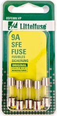 Value Collection - 32V AC/DC, 9 Amp, Fast-Acting Miniature Glass/Ceramic Fuse - 7/8" OAL, 1/4" Diam - All Tool & Supply