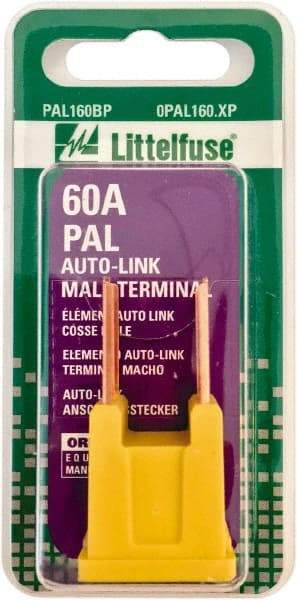 Value Collection - 60 Amp, Automotive Fuse - Yellow, Littlefuse PAL160 - All Tool & Supply