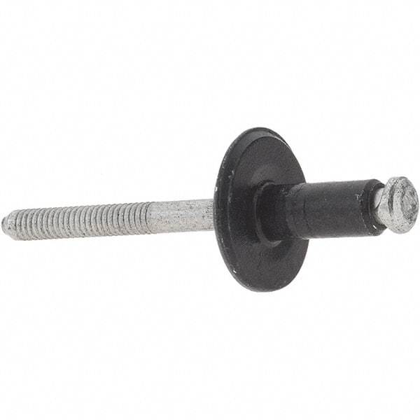 Value Collection - Large Flange Head Aluminum Peel Blind Rivet - Aluminum Mandrel, 1/8" to 21/64" Grip, 3/4" Head Diam, - All Tool & Supply