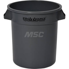 10 Gal Round Gray Trash Can Polyethylene