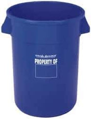 PRO-SOURCE - 20 Gal Blue Round Trash Can - Polyethylene, 22-1/2" High - All Tool & Supply