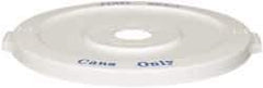 PRO-SOURCE - 32 Gal White Round Recycling Container - Polyethylene - All Tool & Supply