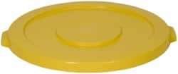 PRO-SOURCE - Round Lid for Use with 32 Gal Round Trash Cans - Yellow, Plastic, For Huskee Trash Cans - All Tool & Supply