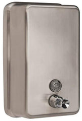 PRO-SOURCE - 40 oz Liquid Hand Soap Dispenser - Stainless Steel, Hanging, Chrome - All Tool & Supply