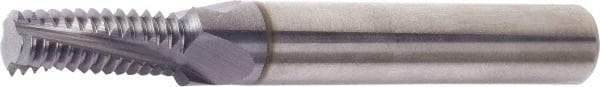 Vargus - 1/4-18 NPT, 0.305" Cutting Diam, 4 Flute, Solid Carbide Helical Flute Thread Mill - Internal/External Thread, 0.611" LOC, 3" OAL, 3" Shank Diam - All Tool & Supply