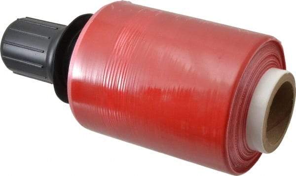 Stretch Associates - 5" x 1,000' 80 Gauge Red Bundling Stretch Film with Dispenser - 4 Piece, 80 Gauge, Red - All Tool & Supply