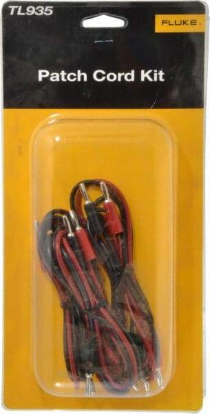 Fluke - Black/Red Electrical Test Equipment Patch Cord Set - Use with Test Equipment - All Tool & Supply