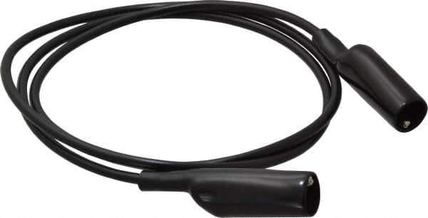 Pomona - Black Electrical Test Equipment Patch Cord - Use with Alligators Test Clips - All Tool & Supply