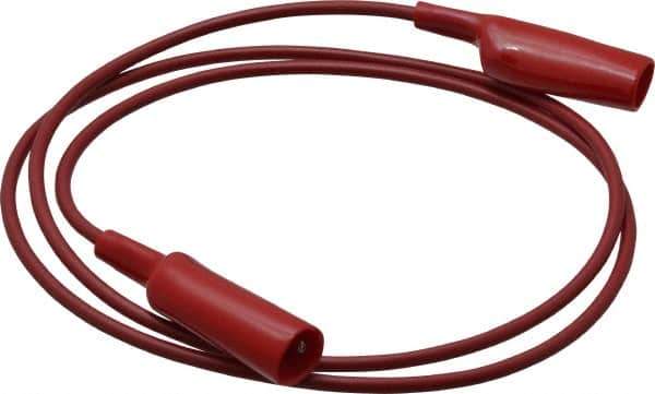 Pomona - Red Electrical Test Equipment Patch Cord - Use with Alligators Test Clips - All Tool & Supply